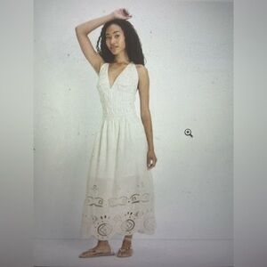 Future Collective—Chic White Crocheted Halter Dress—Size Small